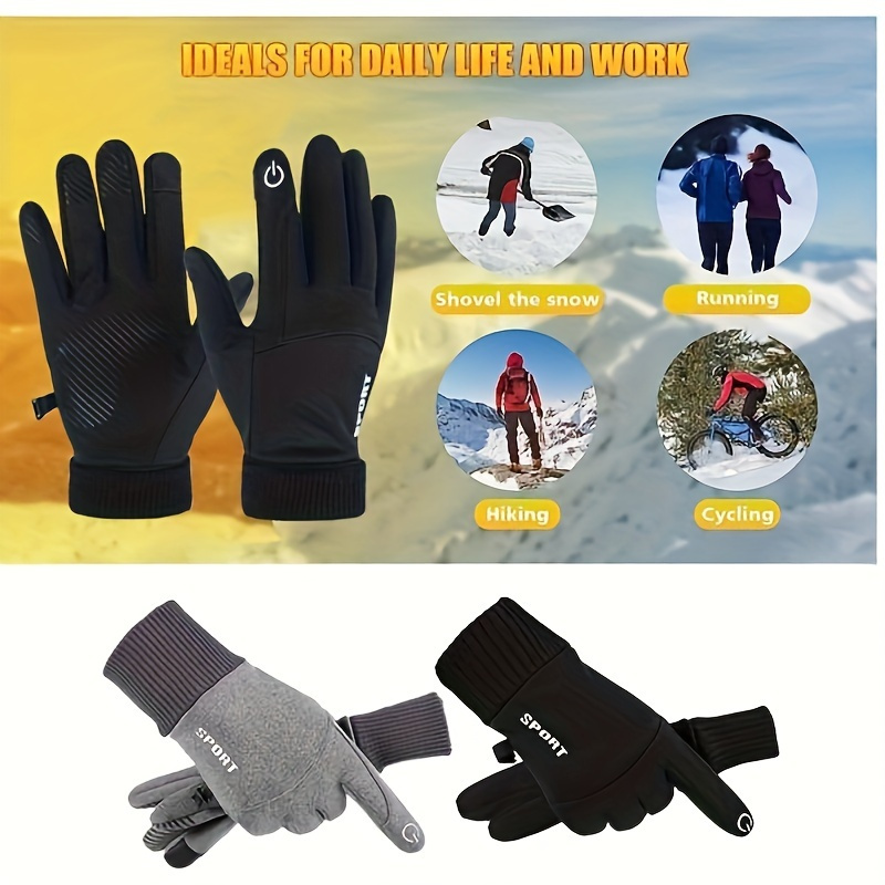 Touch Screen Waterproof Thermal Sport Gloves Women Men - Temu Chile