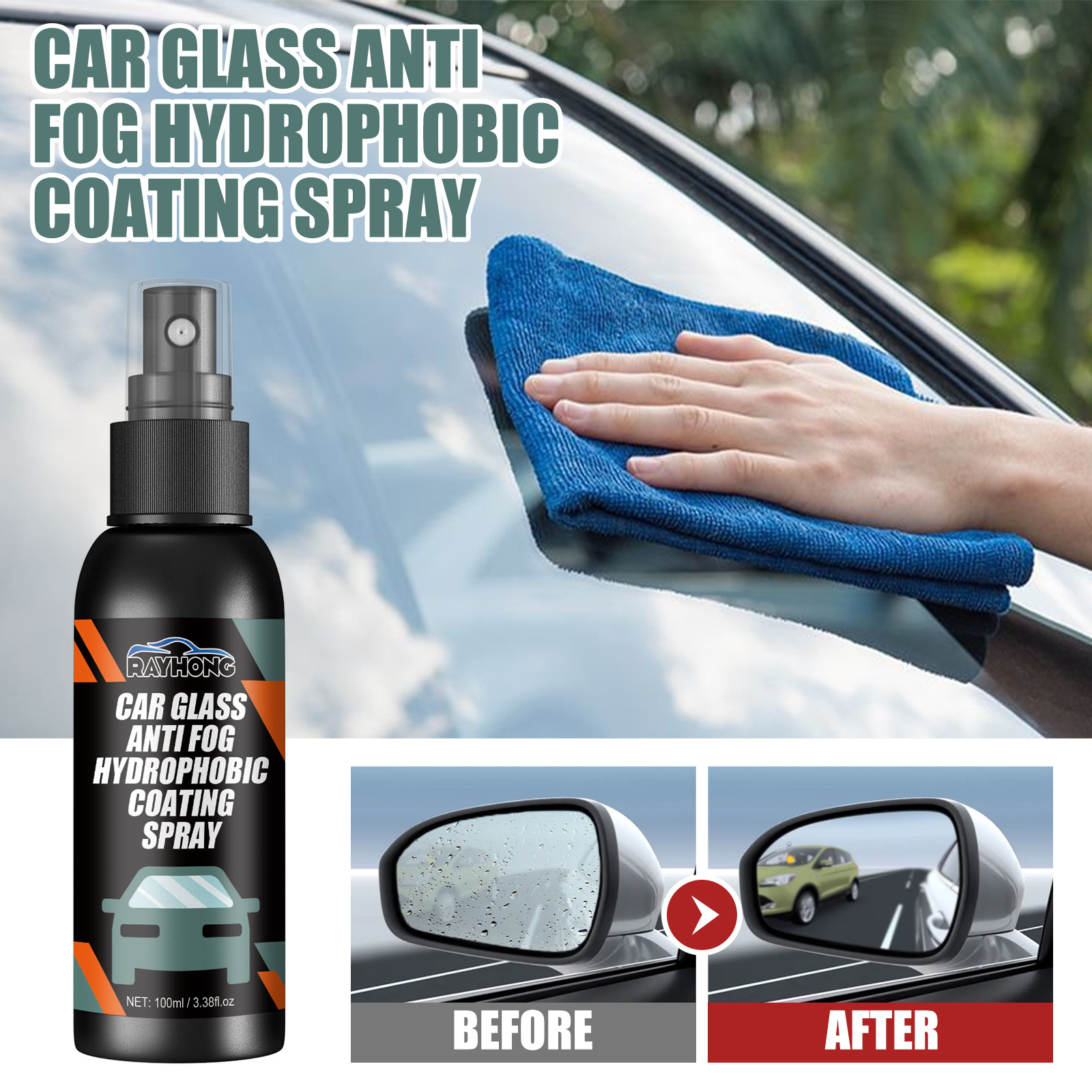 Water Repellent Spray Anti Rain Coating Car Glass - Temu
