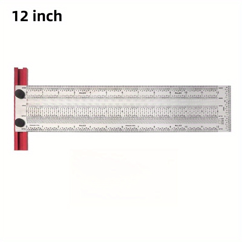 18 Inch Precision Marking Rule With Marking Holes and Slots