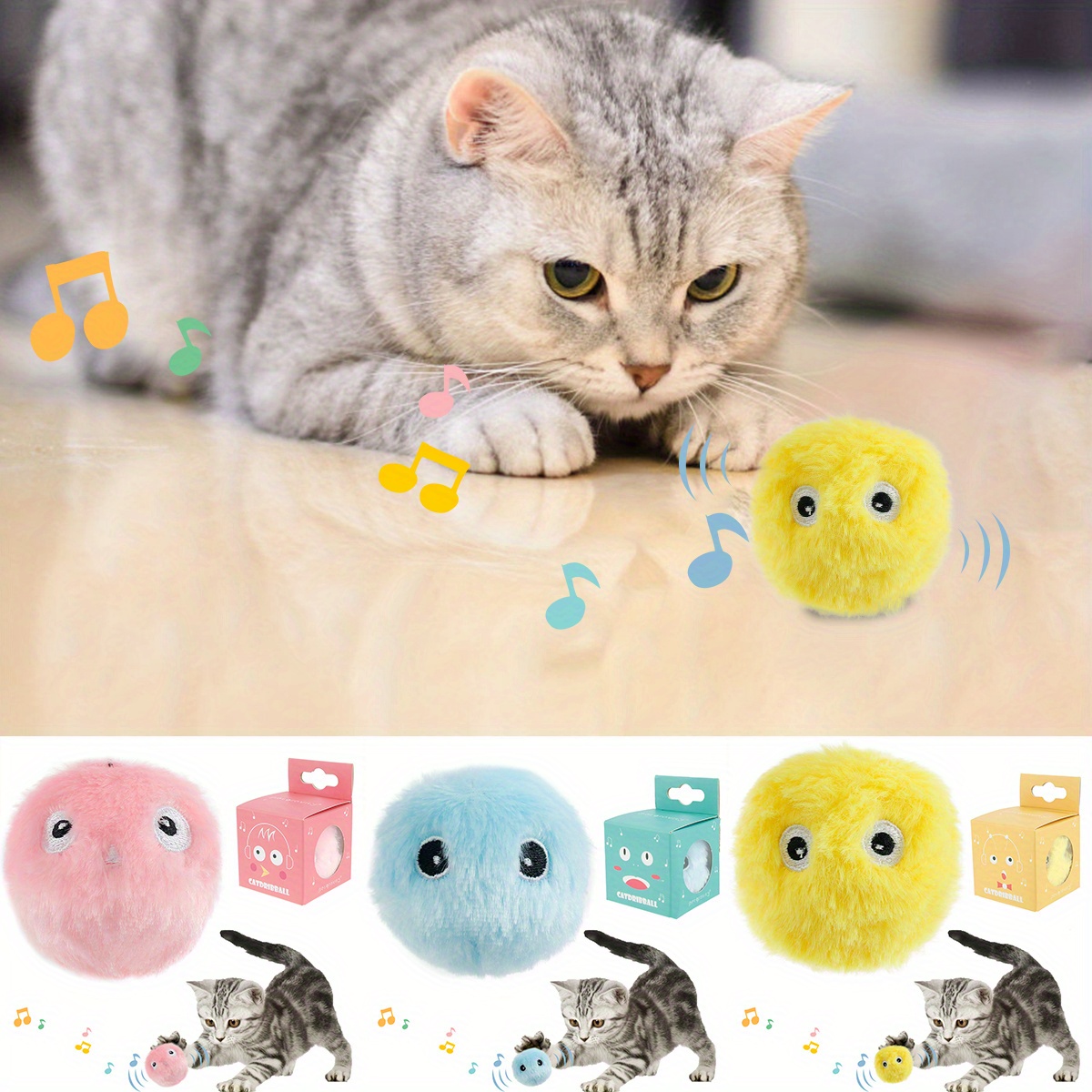 1pc Yellow Cat Puzzle Feeder Toy, Combination Of Cat Wand, Cat