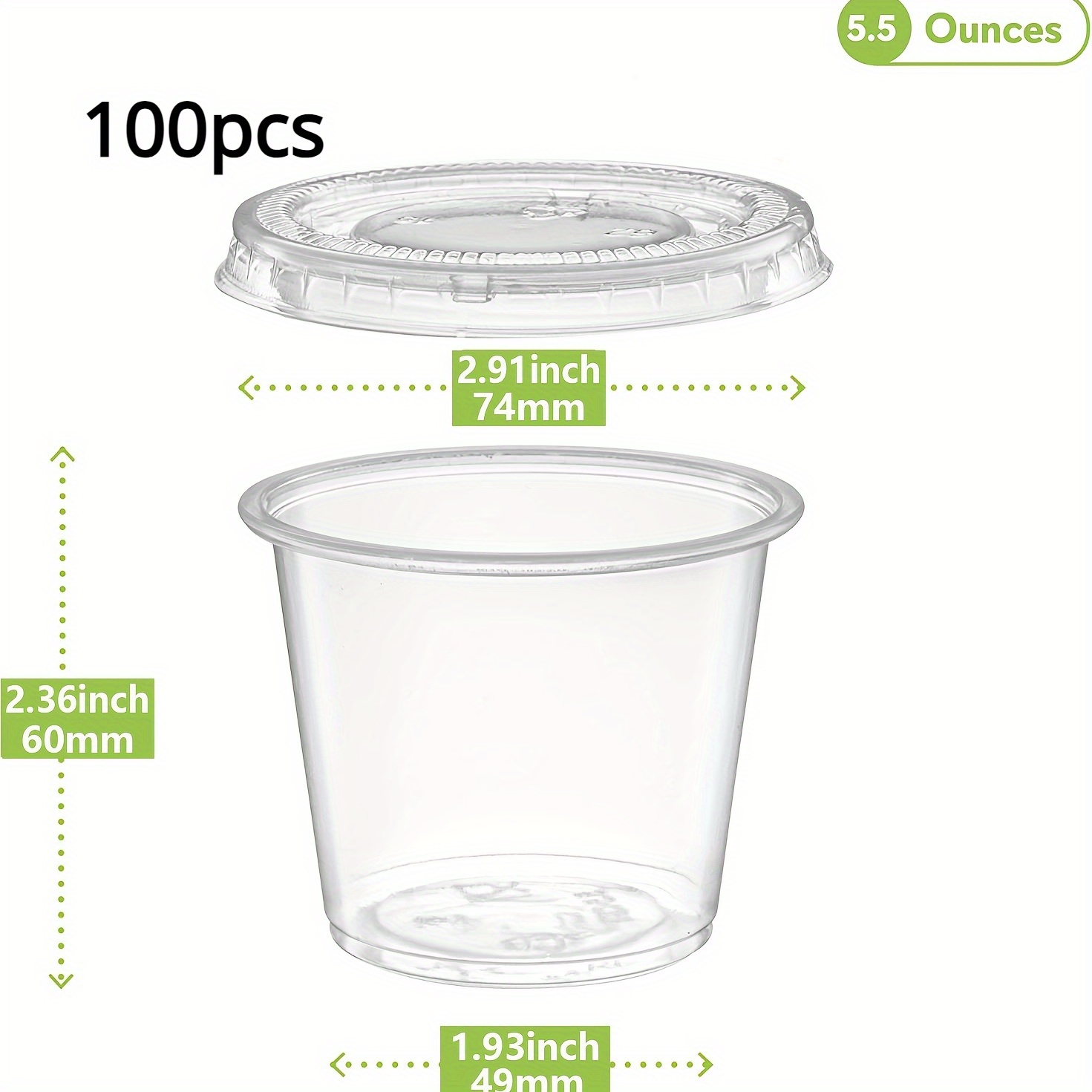 50/100pcs Vasos Plástico Tapas Pequeños Mini Recipientes - Temu Mexico