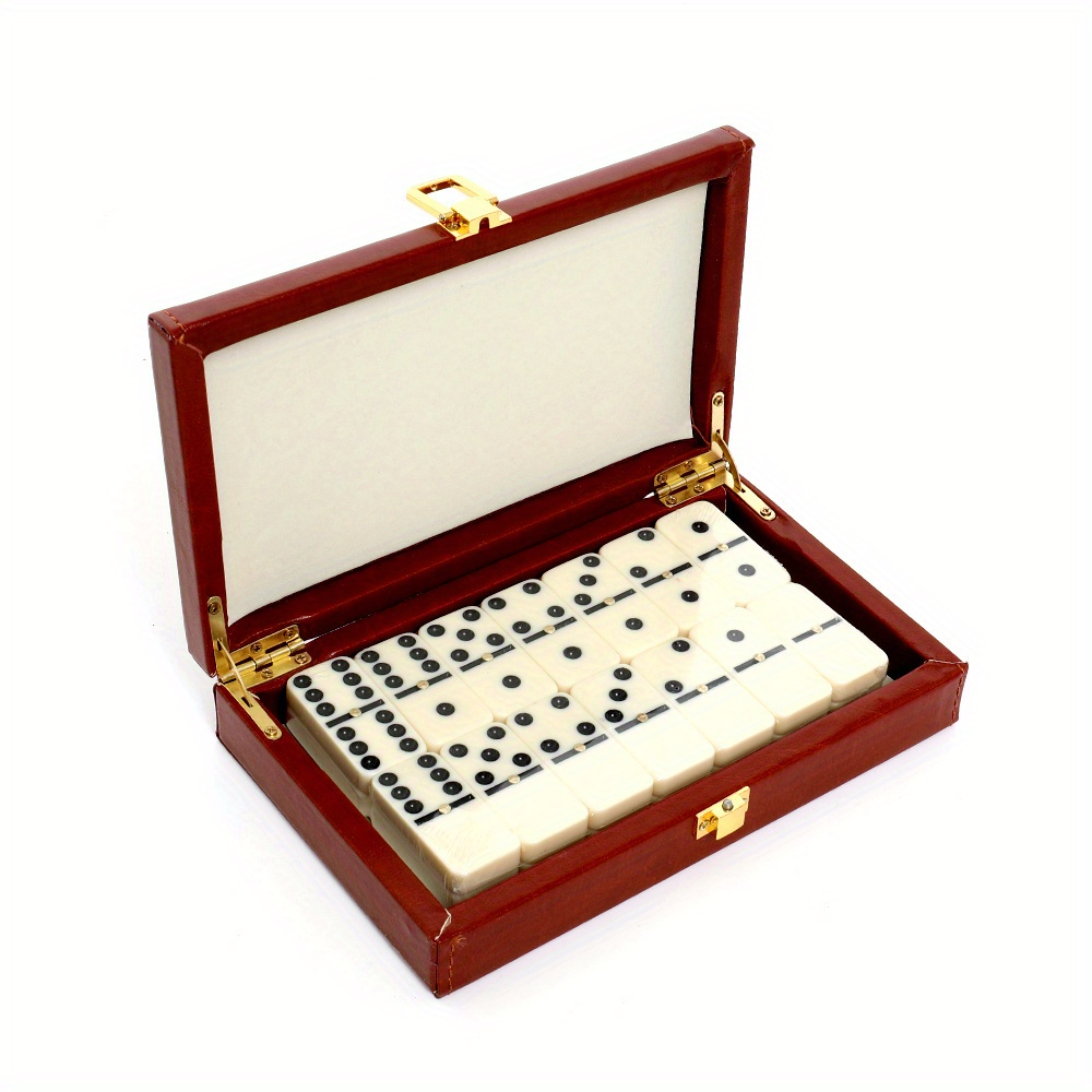 Image of 28pcs Set Of Domino Box For Storage, Table Games, Chess, , Toys, Entertainment, Portable, Durable, High-end, Classic Challenge Your Strategy