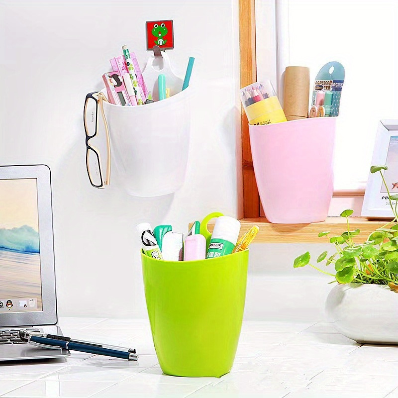 2 Pcs Small Paper Basket Office Trash Can Desk Toys Decor Desktop