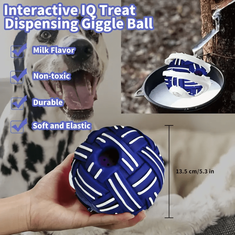 Pets Know Best Wobble Wag Giggle Treat Ball, Interactive Dog Toy & Treat  Dispenser, Blue