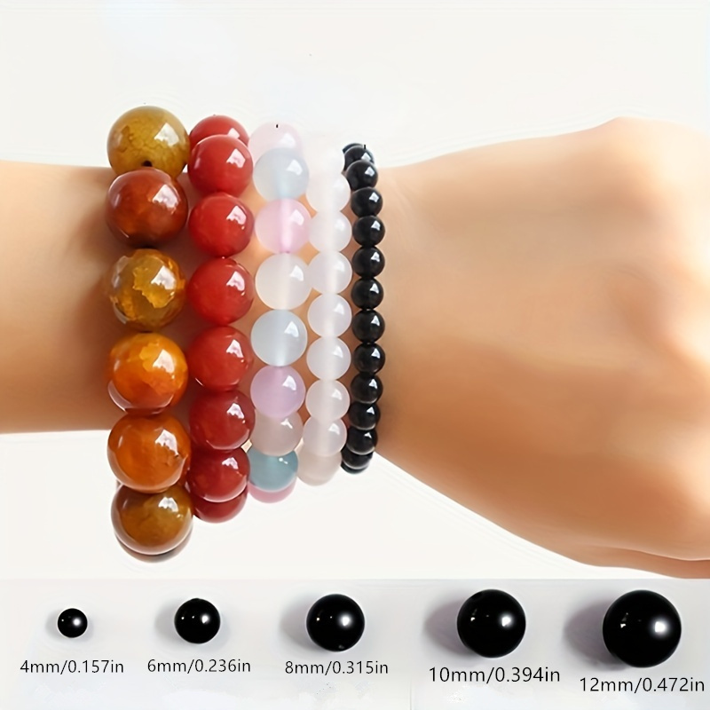 10 pcs 6-8mm naturelle bracelet perles pour femmes hommes pierre