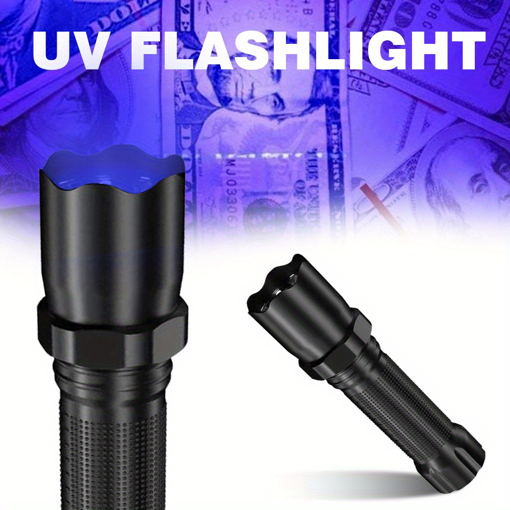 1 Linterna Uv 395 Nm Recargable Usb Lámpara Ultravioleta - Temu Chile