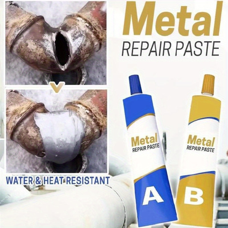 Metal Glue, Casting Metal Repair Glue (A+B), Industrial High Heat Resistant  Casting Glue, Ab-Metal Adhesive & Liquid Weld for Metal in Lieu Of Welding  