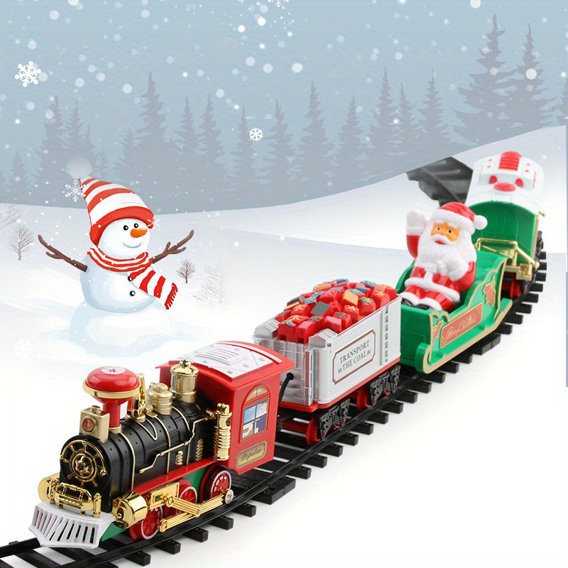Flywake Cadeaux de Noël pour les Enfants Adultes, Tout le Monde! Jouet  Train Ensemble de Noël Train Mis Voies Ferrées Batterie Jouets Exploité S  Train Cadeau pour Enfant 