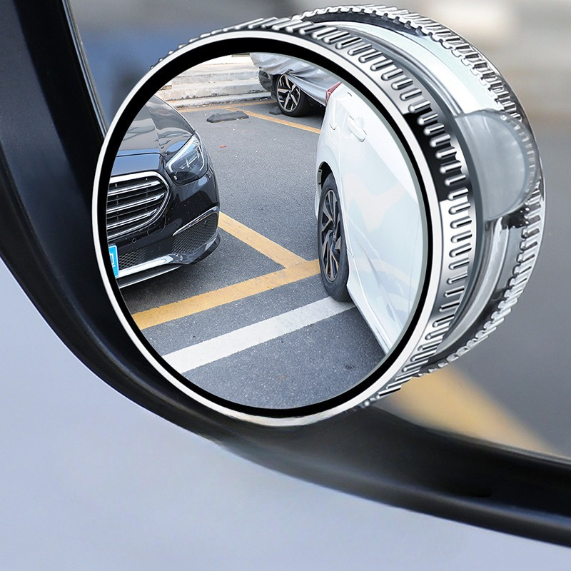 2 pièces rétroviseur de voiture haute définition sans bordure petit miroir  rond verre 360 degrés réglable angle mort miroir inversant grand angle  miroir - Temu France