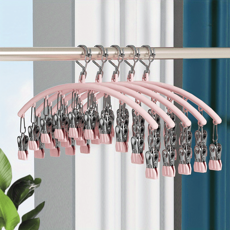 Pants Hangers With 10 Clips For Holding Leggings/jeans/hats - Temu