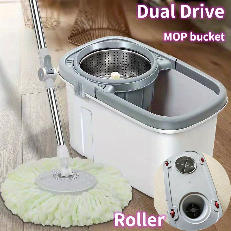 JOYMOOP Mop and Bucket with Wringer Set, Flat Floor Mop and Bucket, Mop for  Floor Cleaning with 5 Microfiber Pads, Wet and Dry Use, Household Cleaning  Tools, for Hardwood, Laminate, Tile 
