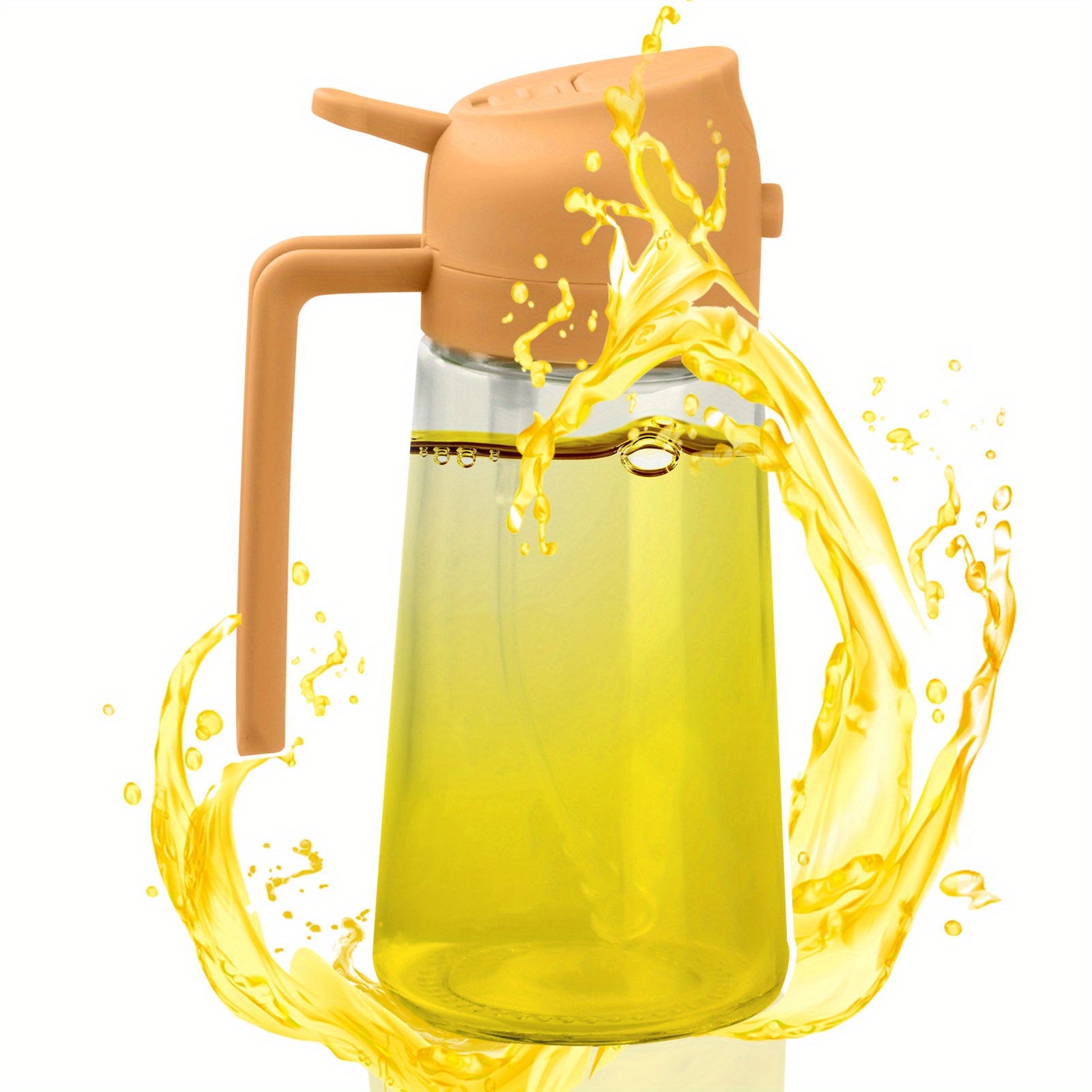 Haiaoxonr Botella pulverizadora, pulverizador de aceite de oliva de 6.1 fl  oz para cocinar, botella de spray de aceite de acero inoxidable para