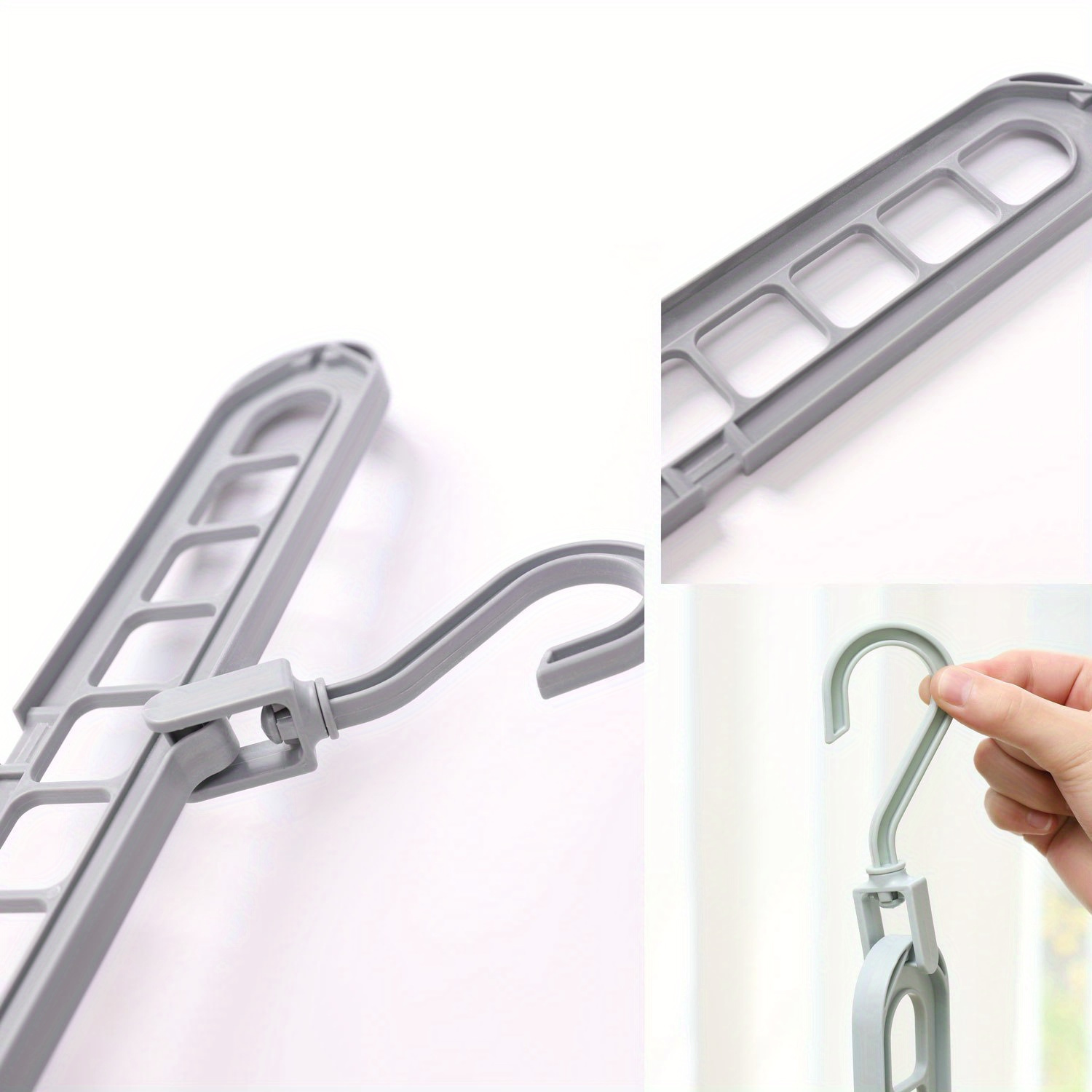 9-Hole Multifunctional Clothes Hanger for Wardrobe Organization