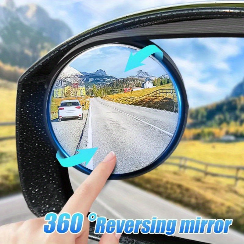 Car Blind Spot Mirrors 360° Wide Angle Truck Parking Rimless