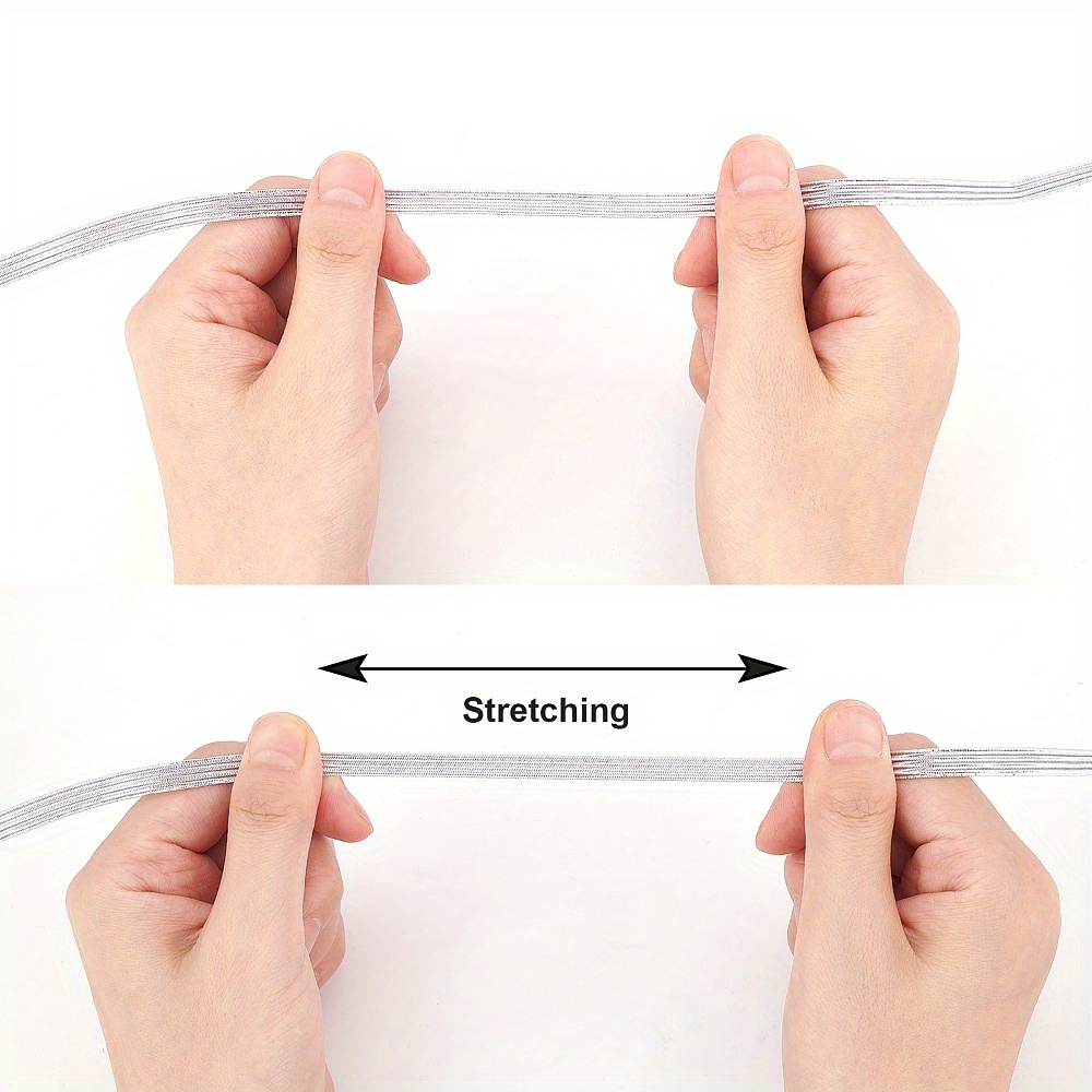 6MM Flat Elastic Band - White Elastic Cord Wide Elastic String for DIY  Sewing Crafting Clothing, different sizes available