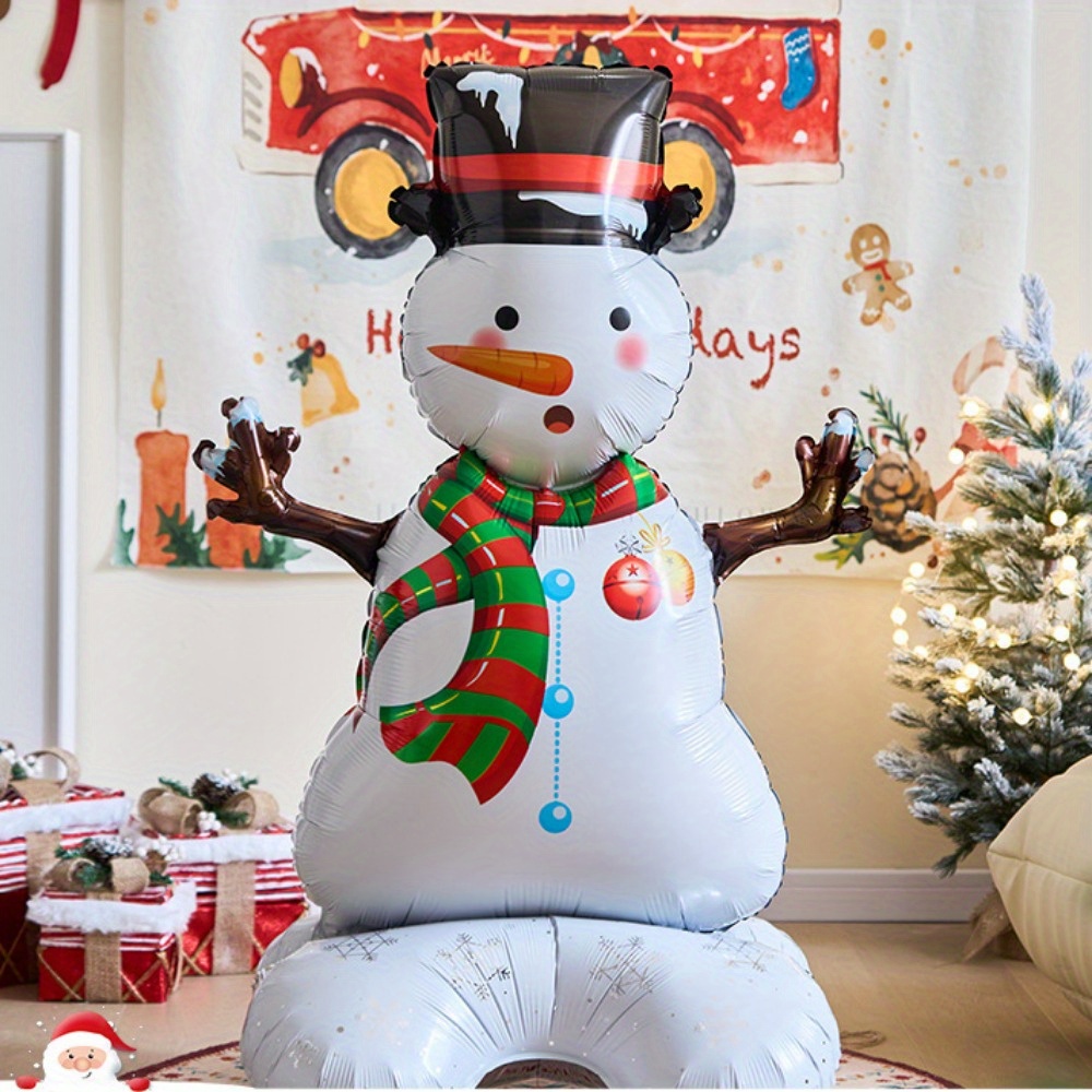 Inflatable Standing Christmas Aluminum Foil Balloon Snowman - Temu