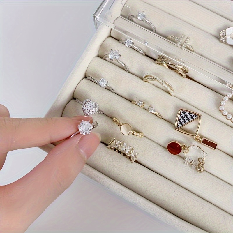 Acrylic Jewelry Organizer Earring Ring Storage Holder Clear - Temu