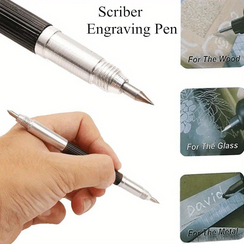 Double headed Scribing Metal Pen Silvery Scribe Pen Ceramics - Temu