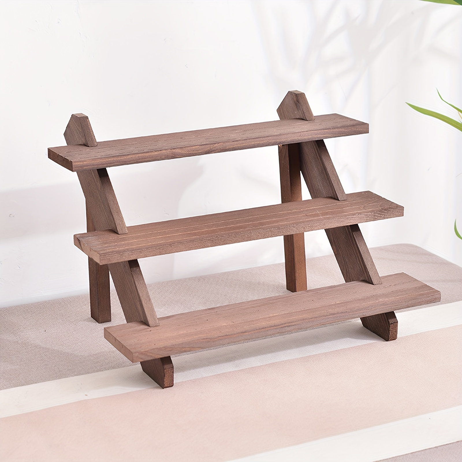 Wooden Display Stand Earring Ring Holder Stands Tiered - Temu