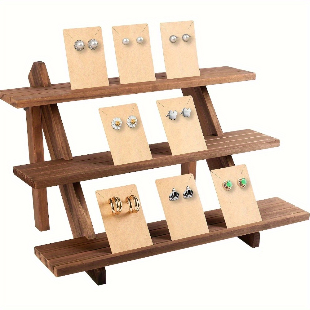 Wooden Display Riser 3/4/5 Tier Earring Ring Holder Stands - Temu