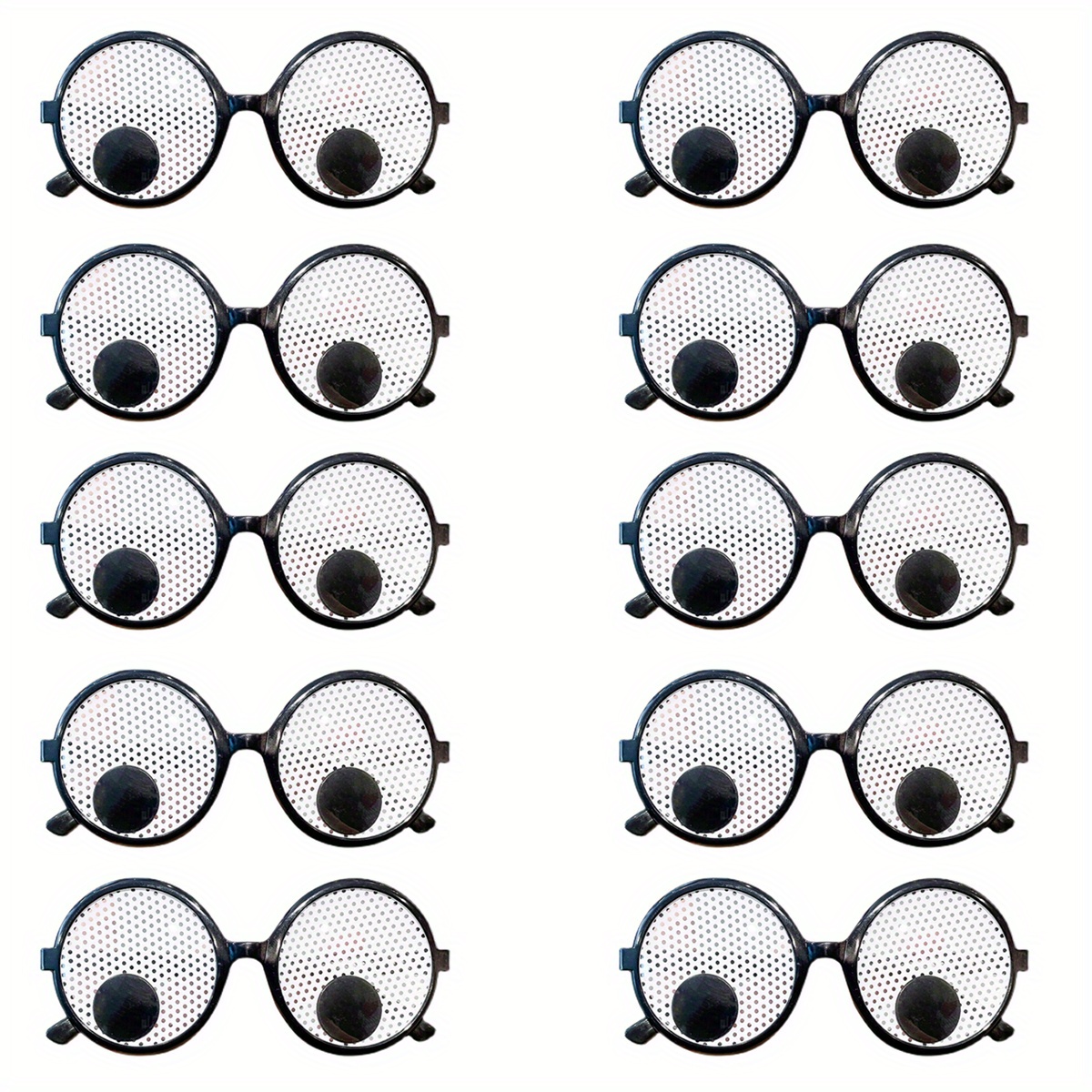10pcs Funny Googly Eyes Glasses Novelty Shaking Googly Eyes Eyewear For  Women Men Halloween Party Favors Props