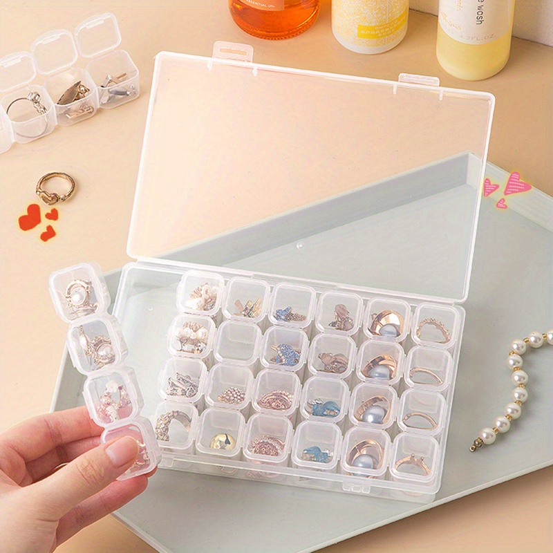 Jewelry Organizer Box Earrings Clear Plastic Container - Temu Canada