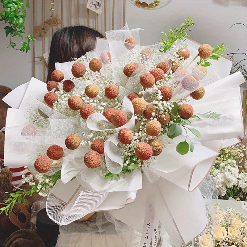 Golden Edge Flower Wrapping Paper White Florist Bouquet Diy - Temu