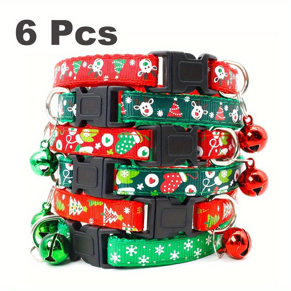 Christmas dog outlet collars with bells