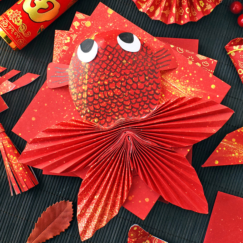 200pcs Origami Spring Lanterns DIY Materials