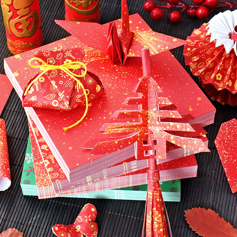 200pcs Origami Spring Lanterns DIY Materials