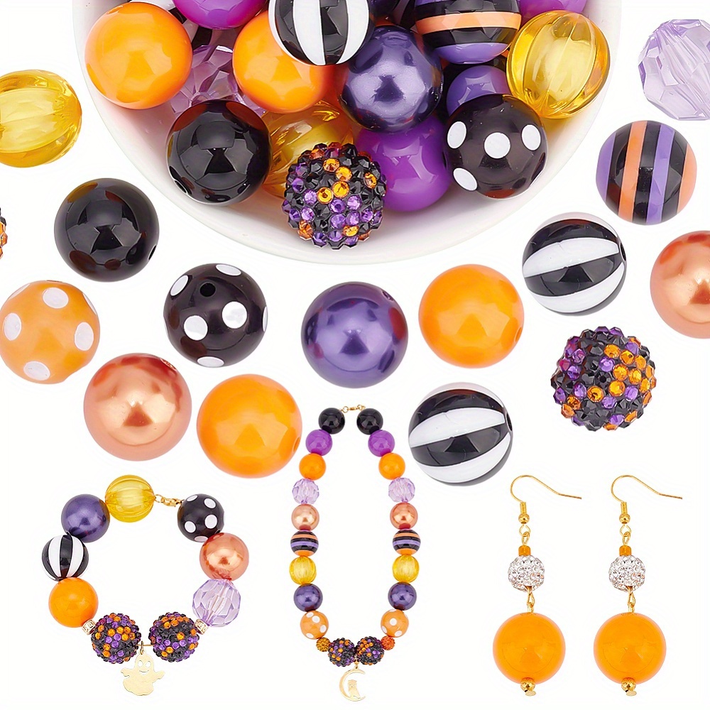 Red/Orange/Yellow/Green/Blue/Purple/Pink with Black Smiley Face Beads –  TinySupplyShop