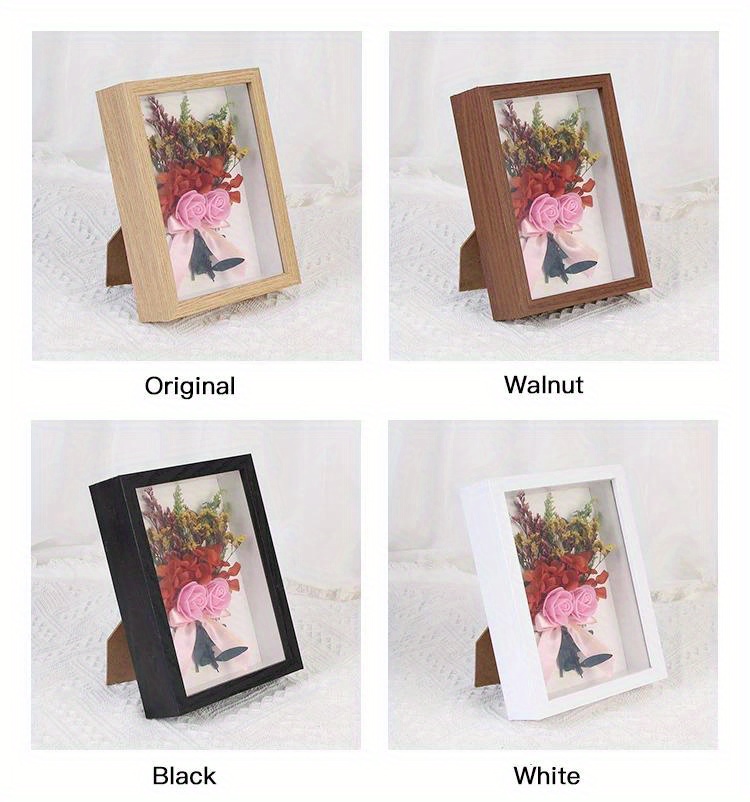 Marco 3D profundo multipropósito para flores secas marco de fotos de madera  3cm de profundidad caja de sombra nórdica especímenes titular decoración de  pared