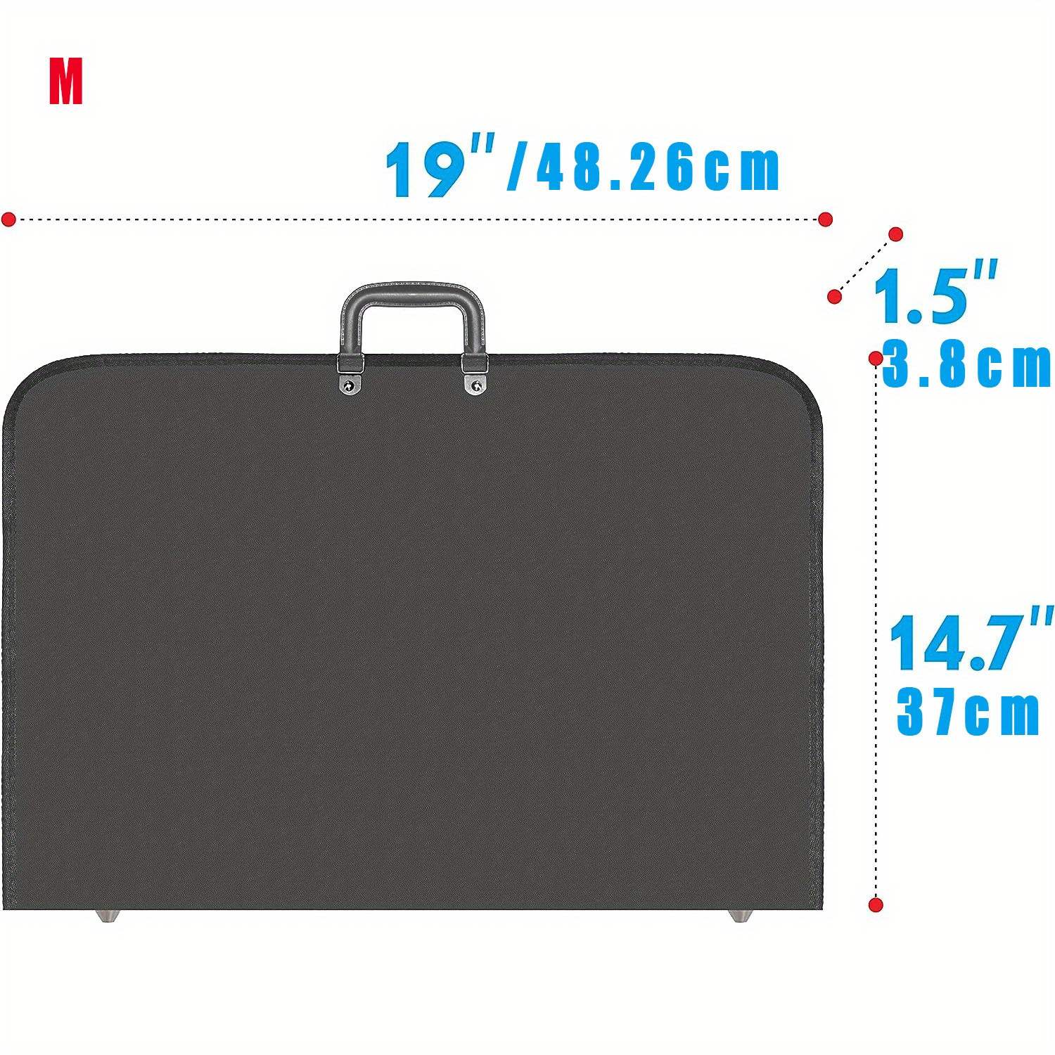 US Art Supply Black Nylon Art Supplies Portfolio Carry Backpack Bag, Size:  19 x 26