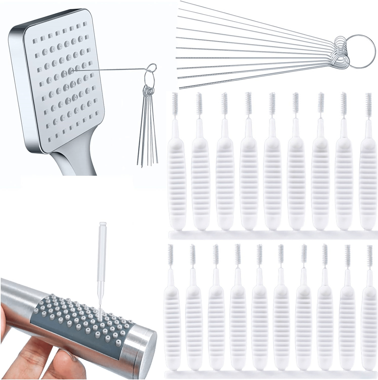 Shower Head Cleaner Brushes, Shower Head Cleaner Pins Calcium Build Up Clog  Clean Needle Picks Shower Cleaning Brush Shower Head Cleaner Tool Brush
