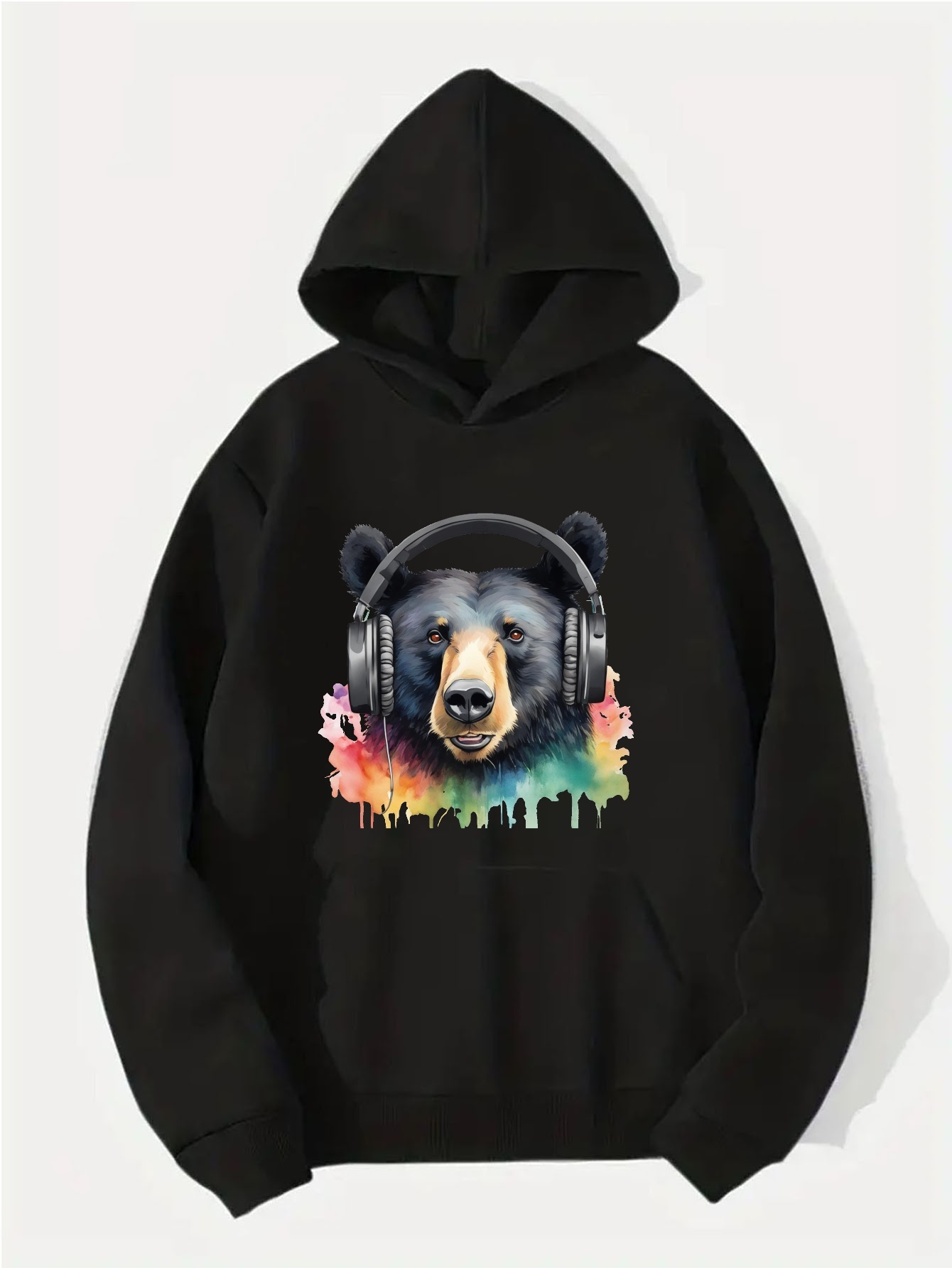 Black shop bear hoodies