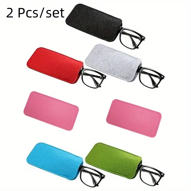 Portable Felt Eyeglass Pouch Case Reading Glasses Bag Soft - Temu