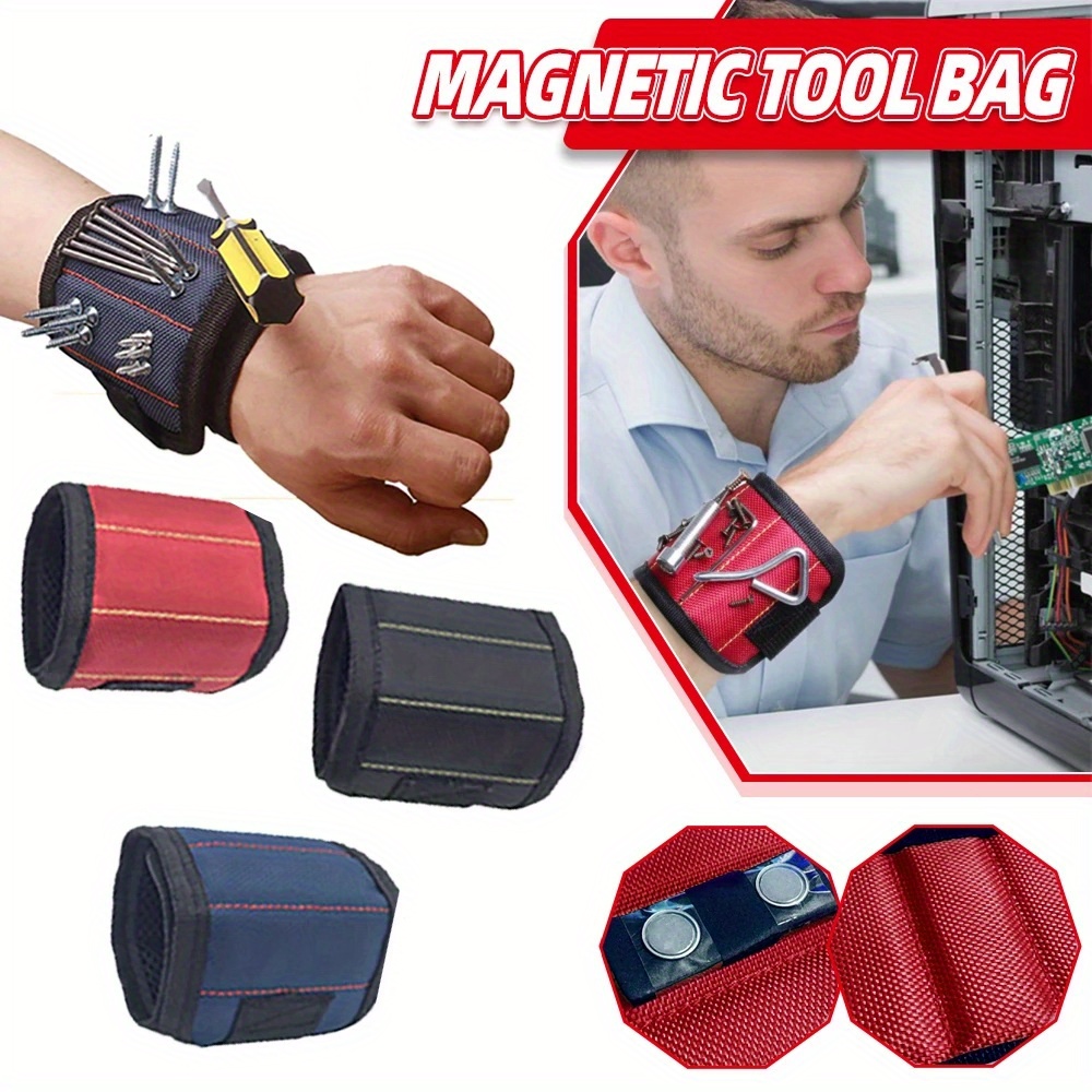 Bracelet magnétique avec aimants puissants, cadeaux d'outils avec 15  aimants pour tenir les vis/clous/perceuse, menuisier d'outil de ceinture  d'outils de bricolage 