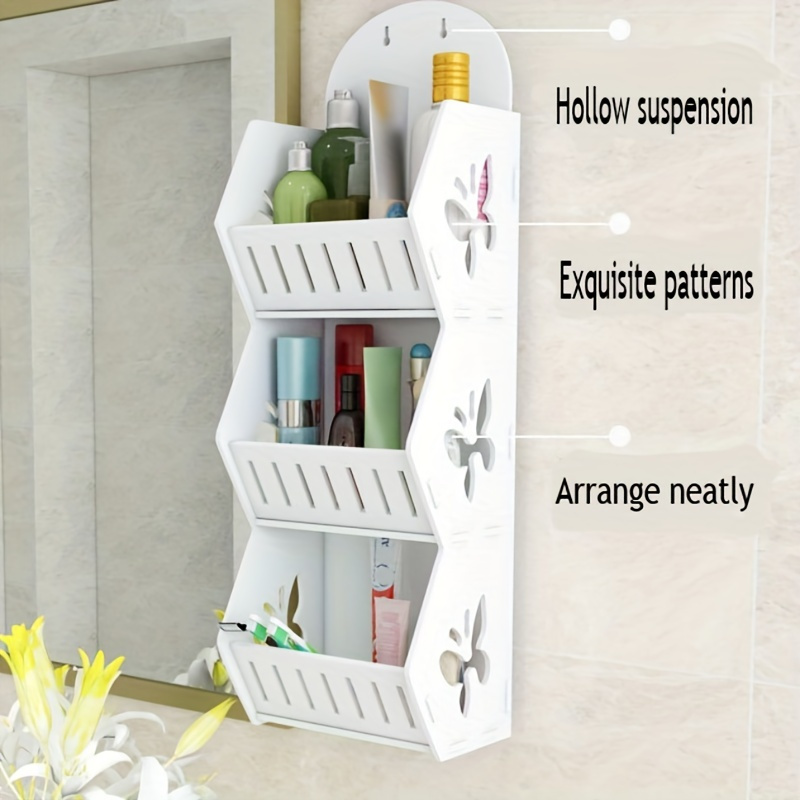 Plastic Wall Mounted Storage Rack 2/3 layer Floating Storage - Temu