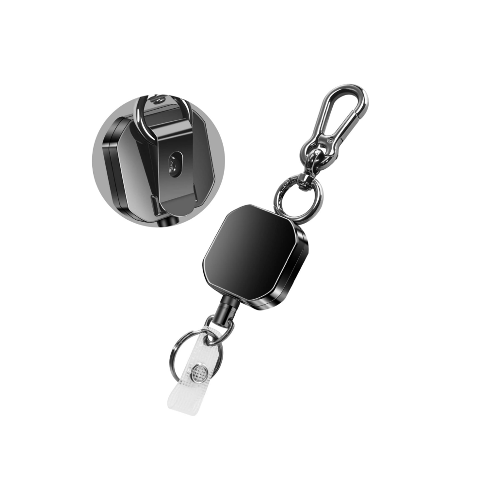 Retractable Keychain Keyring Heavy Duty Metal Id Badge - Temu Australia