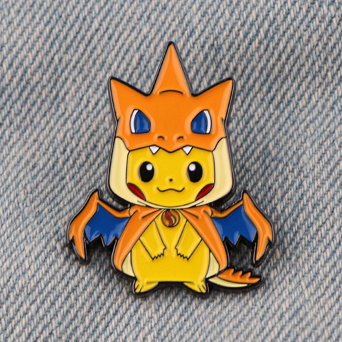 Funny Enamel Pins Gothic Pikachu Squirtle Alloy Brooches - Temu