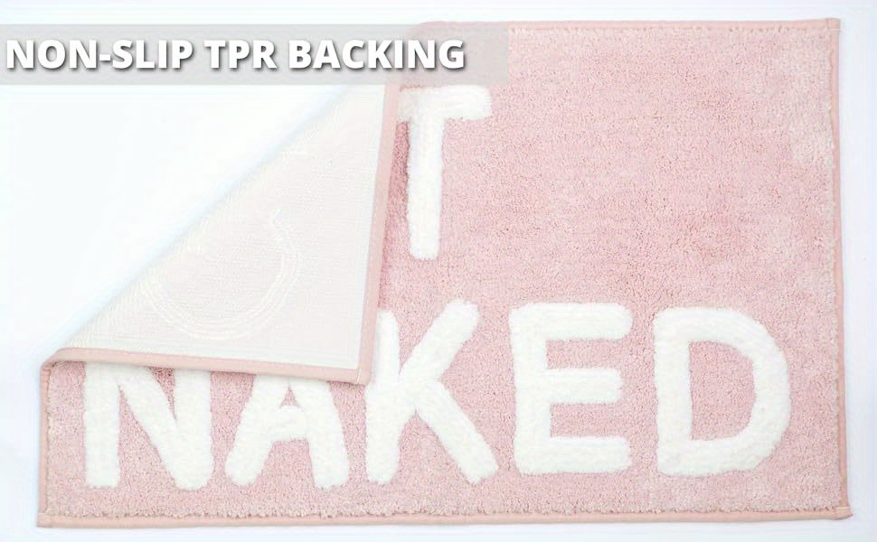 Funny Bath Mat Get Naked Pink Runner Bathroom Runner Cute Bathroom