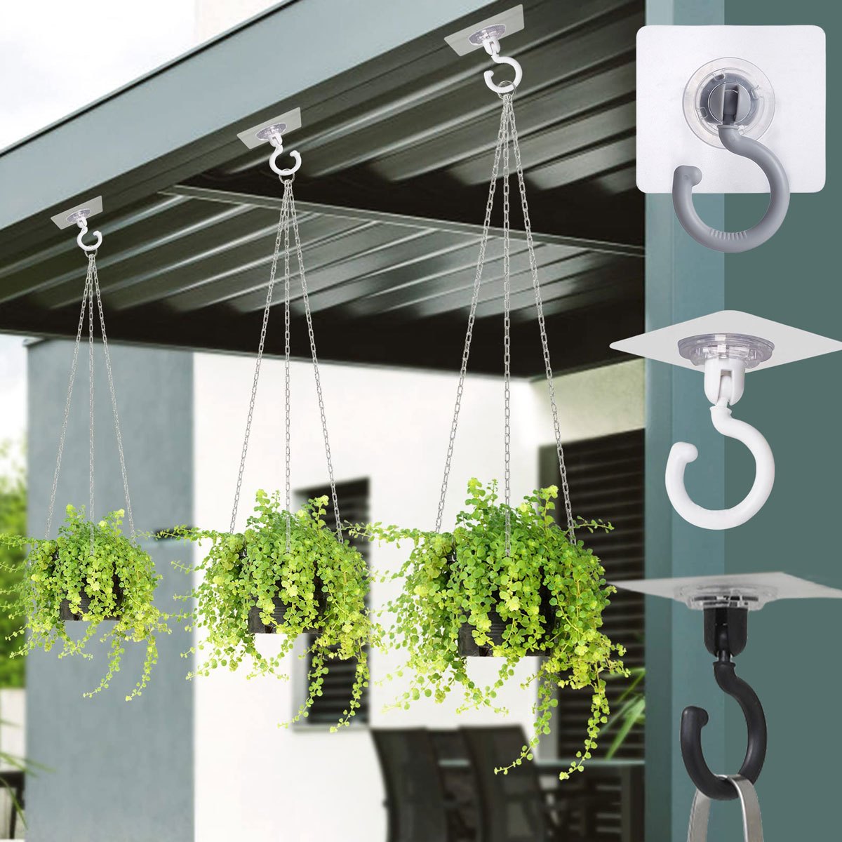 1 Crochet De Plafond Pour Plantes Suspendues, Cintres De Support De Plante  En Métal À Montage