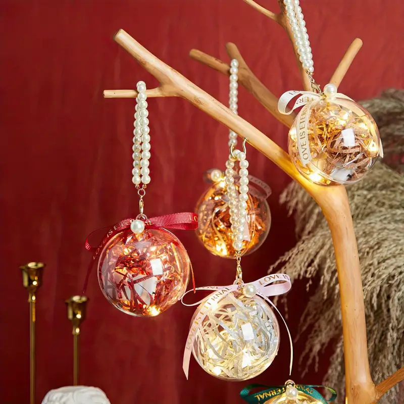 Clear Plastic Fillable Ornaments Ball For Christmas Wedding - Temu