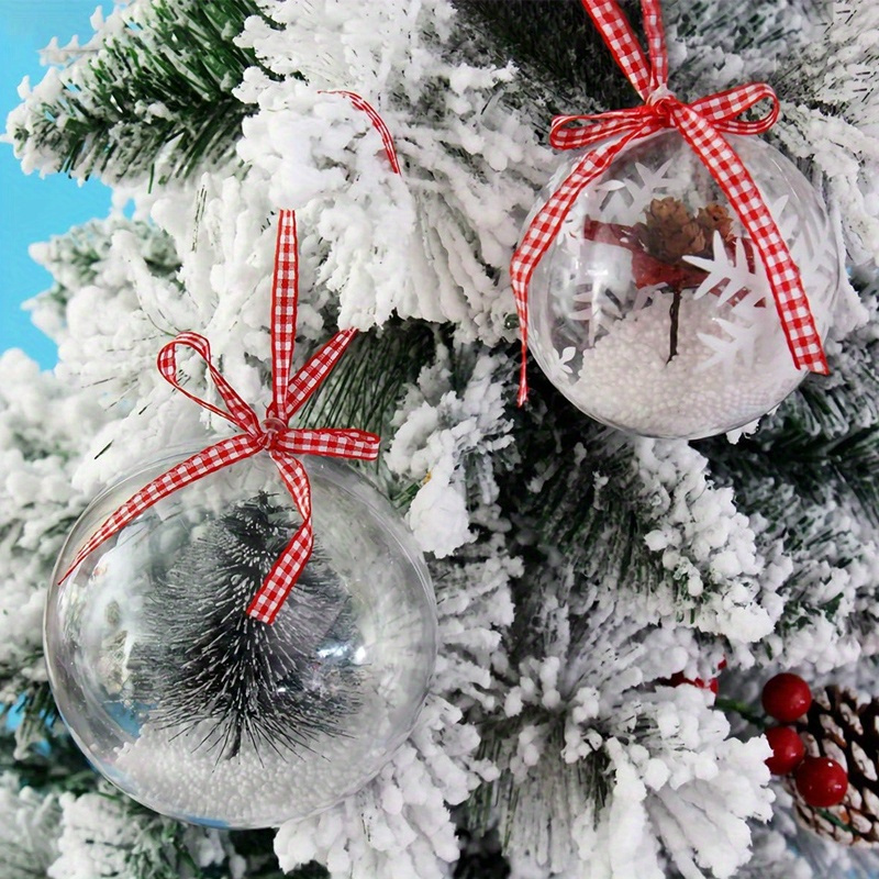 Clear Plastic Fillable Ornaments Ball For Christmas Wedding - Temu