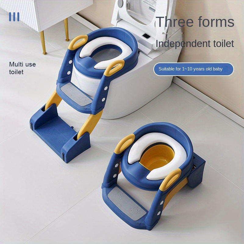 folding toilet potty training seat with step stool ladder folding auxiliary toilet seat toilet trainer comfortable and safe potty seat details 1