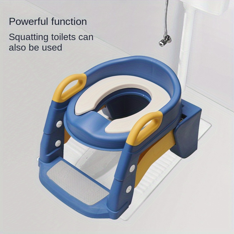 folding toilet potty training seat with step stool ladder folding auxiliary toilet seat toilet trainer comfortable and safe potty seat details 2