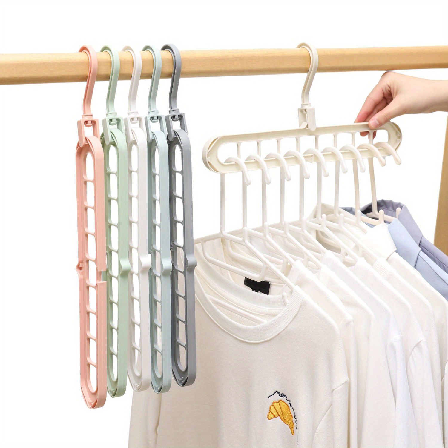 Hangers Space Saving Metal Chain Clothes Hanger Organizer - Temu