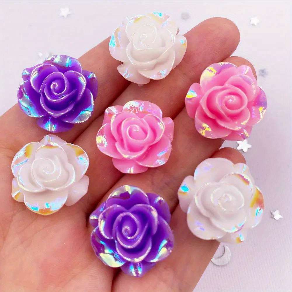 Nail Piercing Charms Purple Camellia Nail Jewelry Resin Transparent Rose  Creative Design DIY Nail Tech Gift Nail Idea - AliExpress