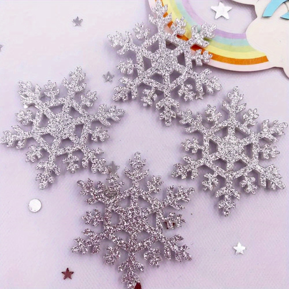 Glitter Composite Gold Powder Cloth Christmas Snowflakes - Temu