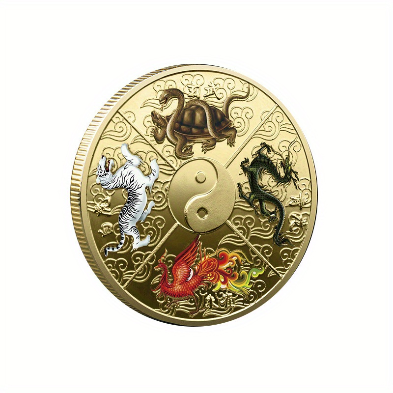 Pièce de Tai Chi Dragon Traditionnelle Chinoise, Pièce de collection de  badges commémoratifs pour la bonne chance